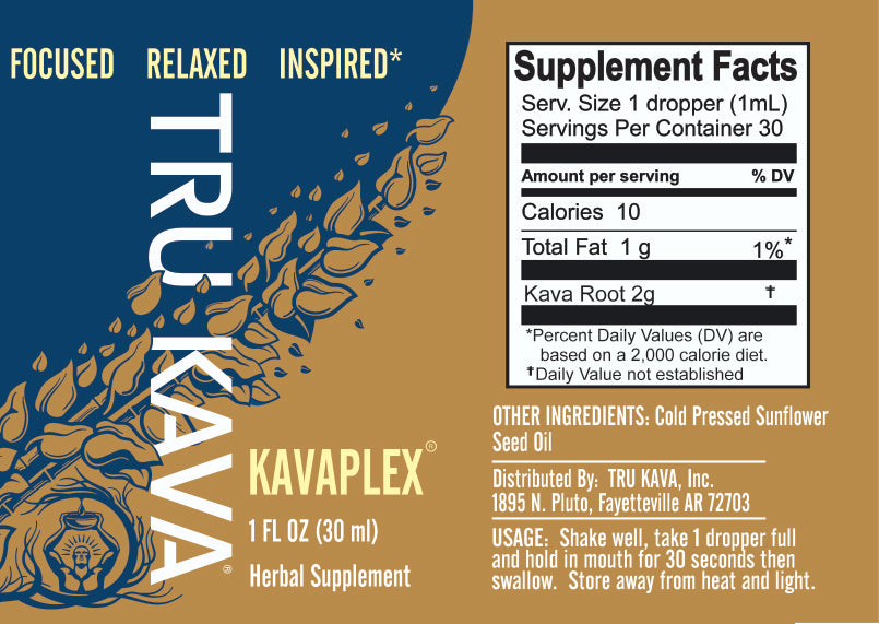 TRU KAVA KAVAPLEX Premium Kava Oil