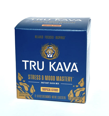 TRU KAVA Tropical Stress and Mood Sachets- 12 Servings