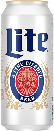 Representative alcohol product: a can of light beer