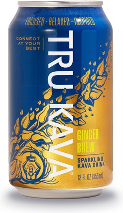 TRU KAVA Ginger Brew sparkling kava can